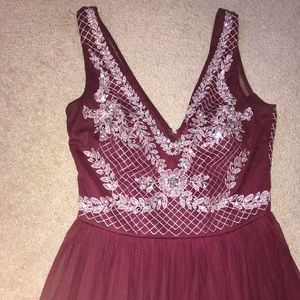Maroon prom dress